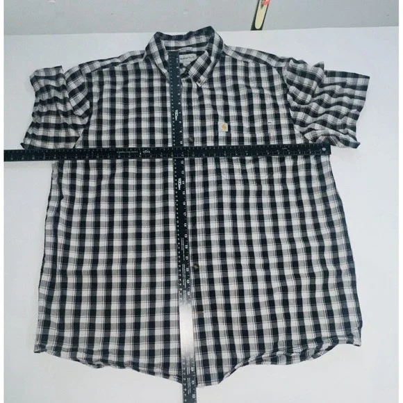 Carhartt Relaxed Fit Short Sleeve Button Down Plaid Shirt Men's Size 2XL - Picture 10 of 16